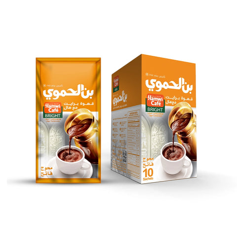 Hamwi Cafe Light Roasted Turkish Coffee (With Cardamom) – 10 Sachets