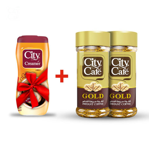 Offer: 2 City Cafe Gold 80g+ Free City Creamer 170g