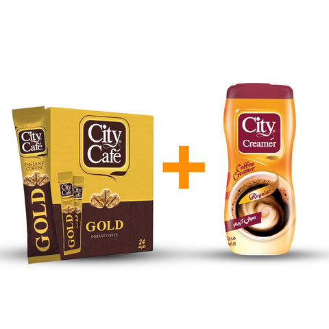 Offer: City Cafe Gold 24 Sachets + City Creamer 170g