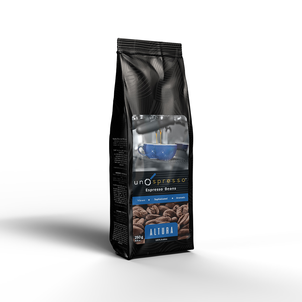 Altura - Uno Spresso - Espresso Coffee Beans - 100% Natural from the Finest Coffee Fields - Smooth - 250g